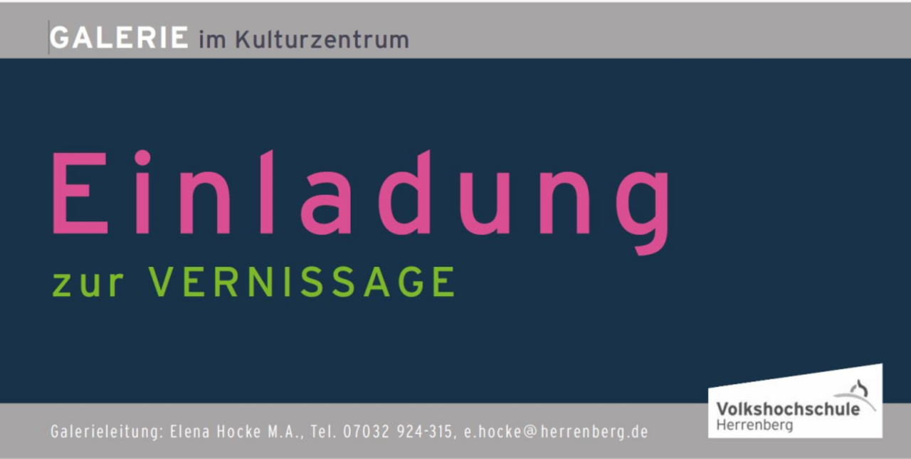 Einladungskarte zur Vernissage am 01.10.2026 Bunte Menschen, Bunte Wege